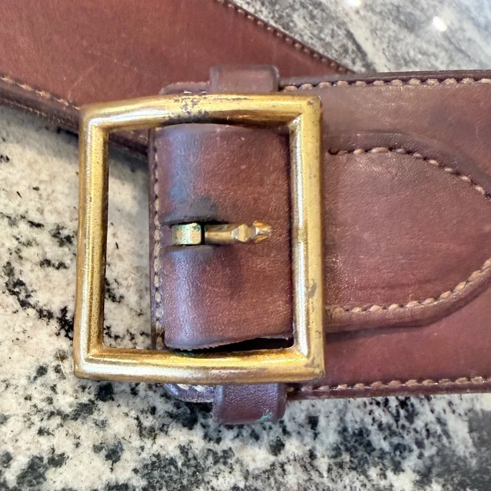 Siegle's Oakland Calif Vintage Leather Western Gun Belt Holster Scout 395 Brown